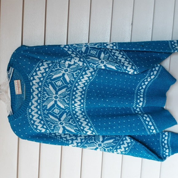 Vtg reed st james mens sweater snowflake Christmas size xl - Picture 1 of 4